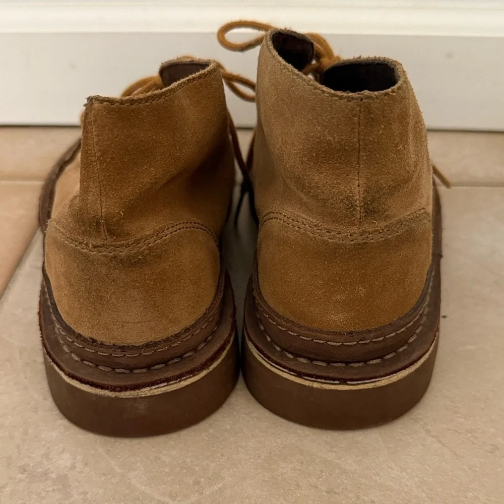 Clarks Bushacre Rand Men's 7.5 Tan Suede Leather Chukka Boots